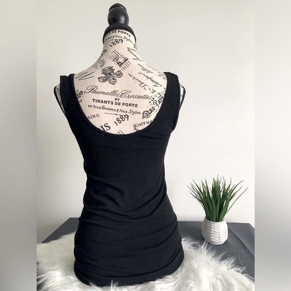 2pc C’est Moi Shell Black/Long sleeve top white SZ:OS - Picture 4 of 6